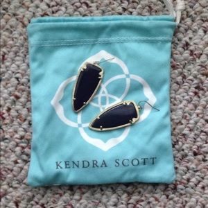 Kendra Scott Dark Purple Arrowhead Earrings